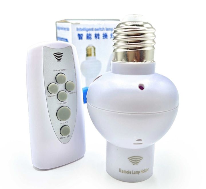 Digit Remote Control Bulb Socket E27 Wireless Bulb Holder Cap Switch ...
