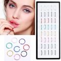 20 PCs Multicolor Nose Ring 8mm For piercing Nose pin/Naak ki Bali/Naak ki Long/Naak ka taar /Naak ka koka Simple Nose Ring Multicolor for piercing and None Piercing, Woman and girls. 