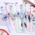 Disney Kids Watches for Girls Silicone Strap Princess Elsa Frozen 2 Sophia Flash Light Children Watch Women Clock reloj infantil. 