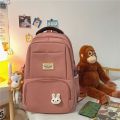 Korean Large Capacity Backpack for Girls - Stylish School and College Book Bag, Multiple Compartments. 