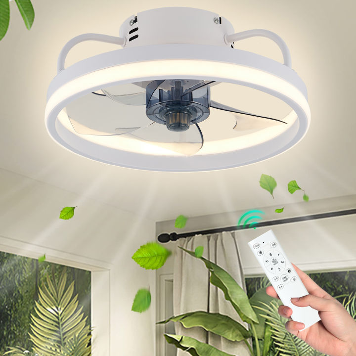 IRALAN Ceiling Fan with Light Smart Silent Electric Fans lamp Modern 6 wind speed Remote Control