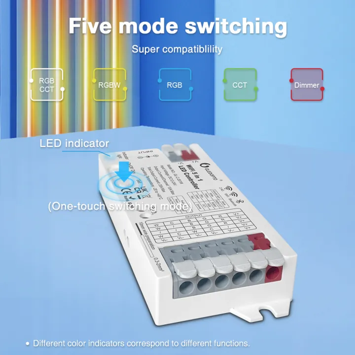 12V%2024V%20WiFi%205%20in%201%20LED%20Controller%2020A%20RGBCCT%20RGBW%20RGB%20CCT%20WW%20CW%20Strip%20Bluetooth%20Dimmer%20Tuya%20Smart%20Life%20Alexa%20App%20Voice%20Control%20-%20Image%206