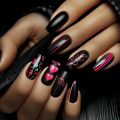 24pcs/set short Medium fake nails square ballet almond nail tips pink beautiful heart for Valentine's Day press on false nails. 