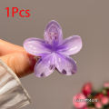 6Pcs Gradient Hair Clips New Flower Hair Claws Small Size Fashion Headwear Hairpin Crab Barrette Hair Accessories for Women. 