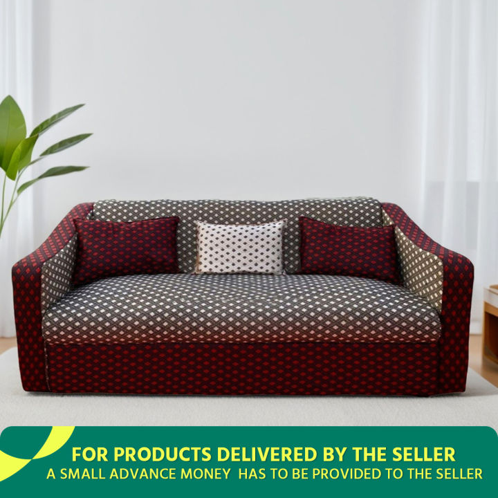 Three Seater Living Room and Office Sofa with Cushions Super-fine Fabric