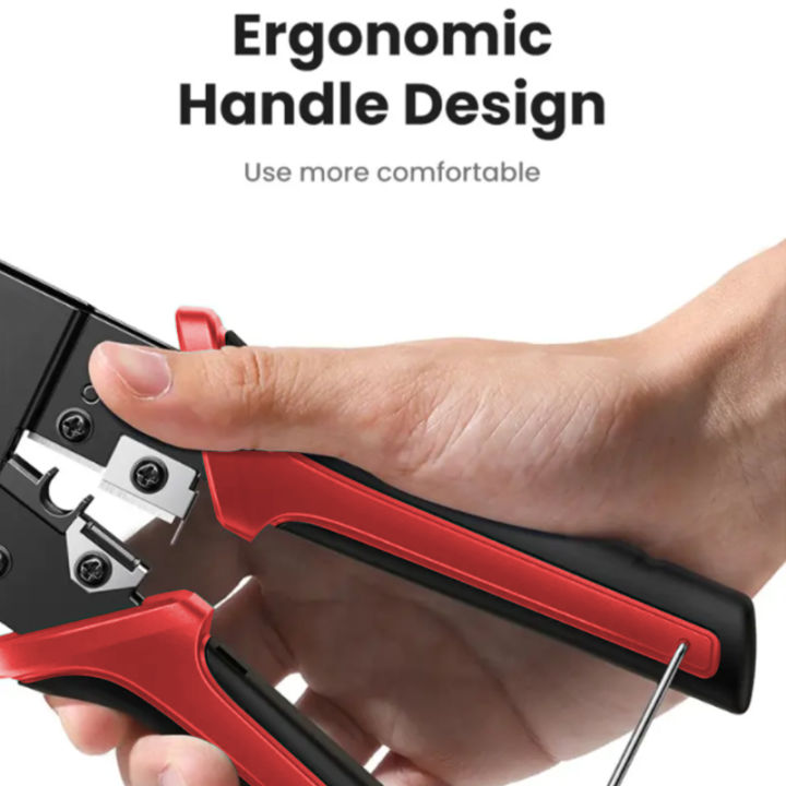 RJ45 Crimping Tool Ethernet Network LAN Cable Crimper Cutter Stripper ...