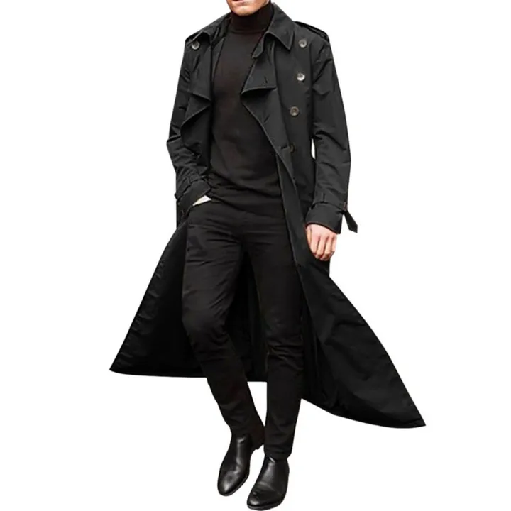 Men'S%20Windbreaker%20Spring%20Autumn%20Long-Slevee%20Extra%20Long%20Trench%20Coat%20Classic%20Trend%20Double%20Breasted%20Solid%20Color%20Temperament%20Trench%20-%20Image%203