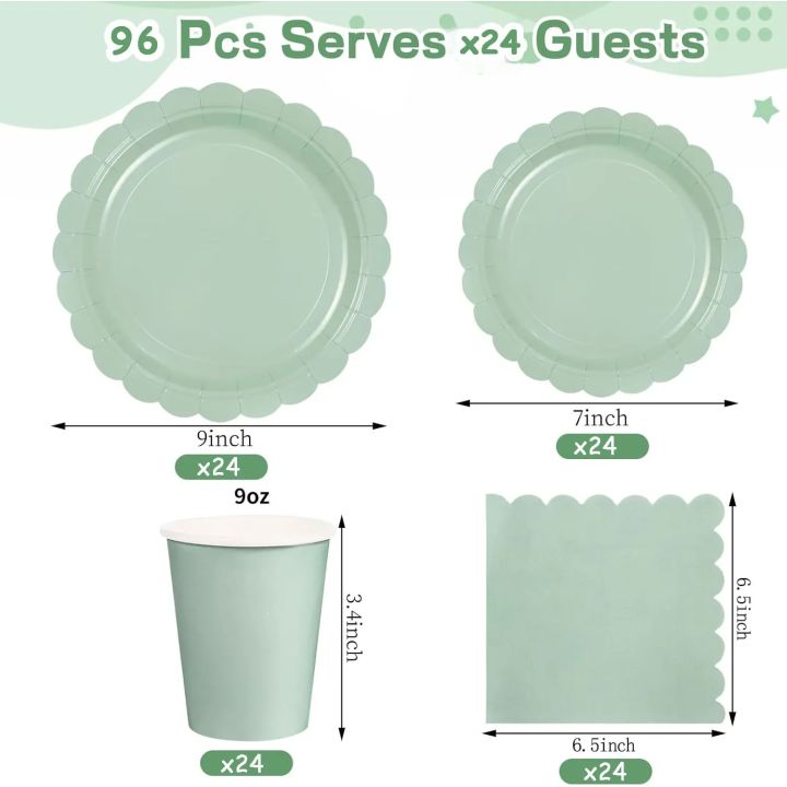 96%20Pcs%20Sage%20Green%20Party%20Cutlery%20Set%20Disposable%20Paper%20Plates%20and%20Cups,%20Suitable%20for%20Weddings,%20Birthdays,%20Valentine's%20Day%20Supplies%20-%20Image%206