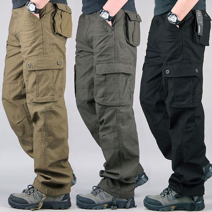 Cargo Pants Men Cotton Overalls Outdoor Work Trousers Big Size Hombre Clothing Camo Hiking Pants