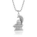 1 Set - morir Brass Silver Plated Shivling Shivlingam with Snake Pendant Locket Temple Religious Jewellery For Men & Women. 