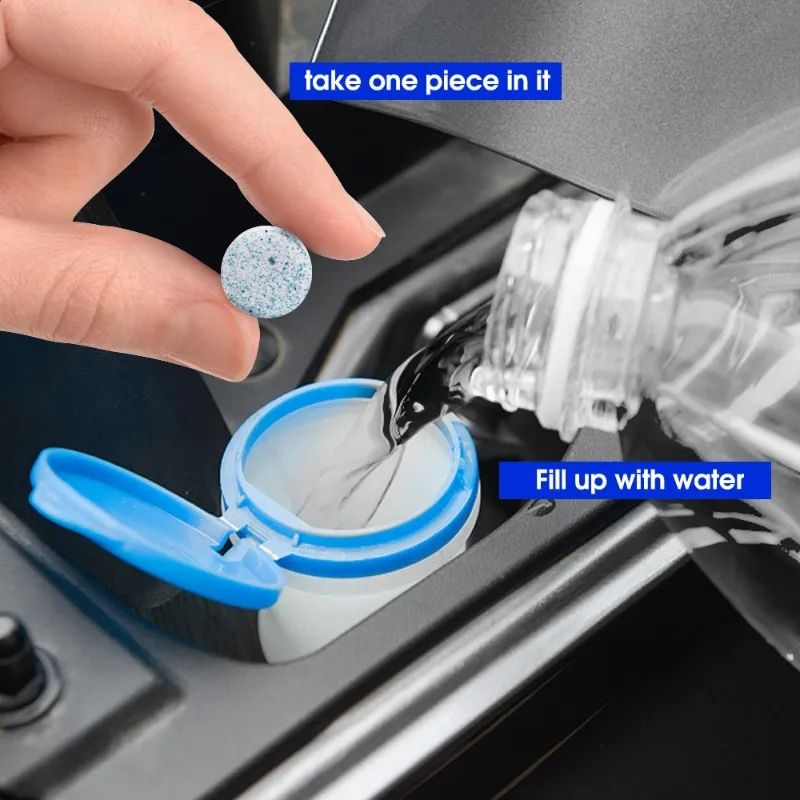Car Windshield Cleaner Car Effervescent Tablet Glass Water Solid Cleaner Universal Automobile Accessories Spray Cleaner