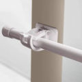 1 pair Adjustable Curtain Rod Clip Self Adhesive Clamp Hook Curtain Rod Holder Wall Bracket Holder Nail-Free Wall Hanging Clip. 
