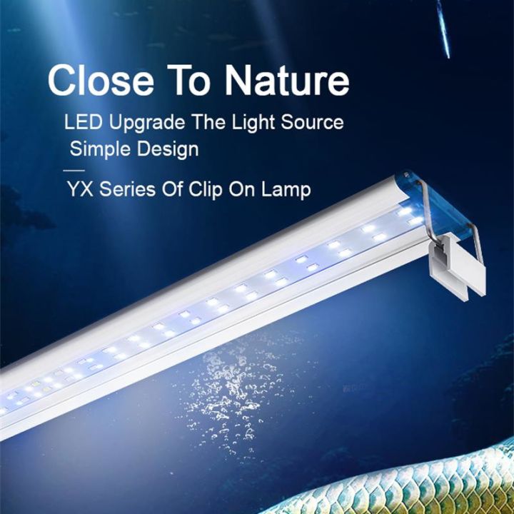 Extensible Waterproof Clip on Lamp For Fish Tank Super Slim LED Aquarium Lighting Aquatic Plant Light