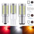 2pcs PY21W P21 5W 1156 Ba15s 1157 Bay15d 33 SMD Led Car Flash Brake Bulbs Lights Reverse Parking Lamps. 