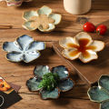 Petal-shaped Dipping Sauce Multi-color Small Plate Luxury Holiday Salad Vegetable and Fruit Ceramic Plate Kitchen Tableware.