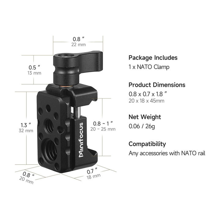 NATO%20Clamp%20Quick%20Release%20NATO%20Rail%20Clamp%20w%201/4%203/8%20Threaded%20Hole%20for%20ARRI%20Locating%20Pin%20Video%20Light%20Microphone%20Monitor%20Magic%20Arm%20-%20Image%204