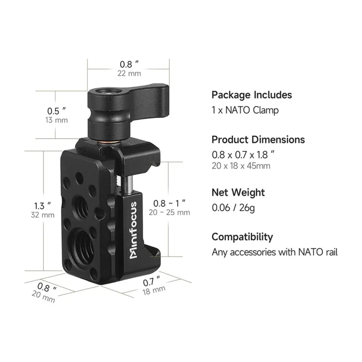 NATO%20Clamp%20Quick%20Release%20NATO%20Rail%20Clamp%20w%201/4%203/8%20Threaded%20Hole%20for%20ARRI%20Locating%20Pin%20Video%20Light%20Microphone%20Monitor%20Magic%20Arm%20-%20Image%204