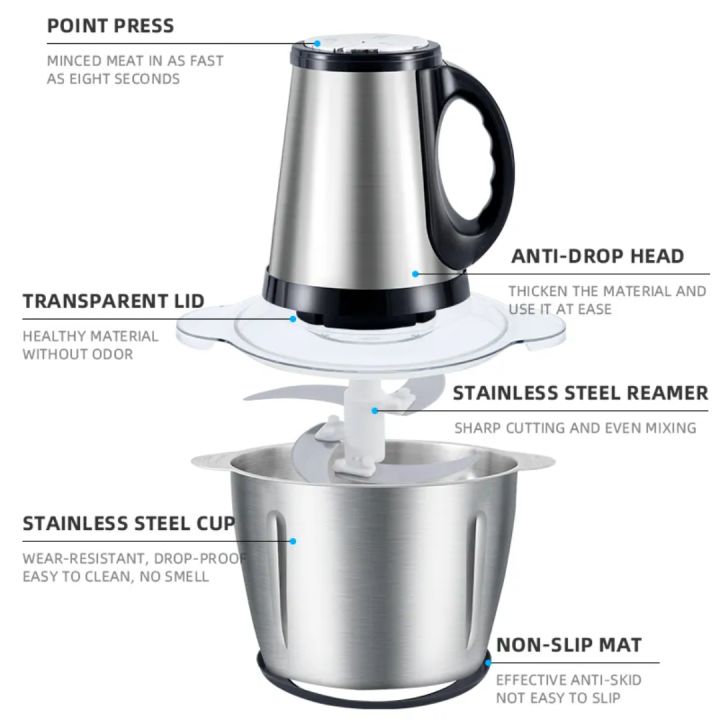 Silver%20Crest%203L%20Electric%20Meat%20Grinder%20And%20Food%20Chopper%20%7C%20500W%20100%25%20Copper%20Motor%20%7C%203-Speed%20Stainless%20Steel%20Food%20Processor%20For%20Keema,%20Masala,%20Vegetables%20And%20Garlic%20%7C%204-Blade%20Mincer%20Machine%20-%20Image%205