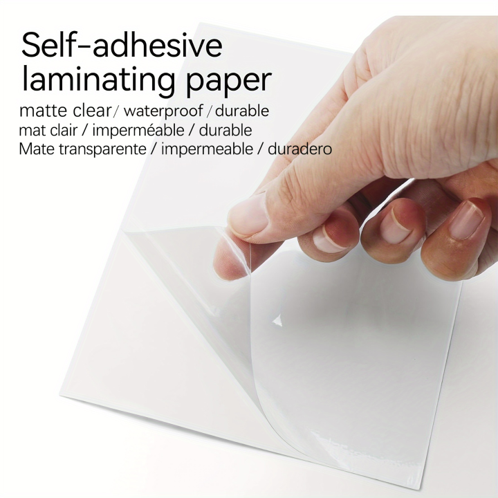50%20Sheets%20A6%20Size%20Matte%20Finish%20Clear%20Cold%20Laminating%20Film%20Waterproof%20Self-Adhesive%20Document%20&%20Photo%20Protection%20Sheets%20-%20Image%203