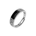 Fashion New Vintage Dragon Pattern Titanium Steel Ring Hip Hop Men Single Party Opening Adjustable Ring. 