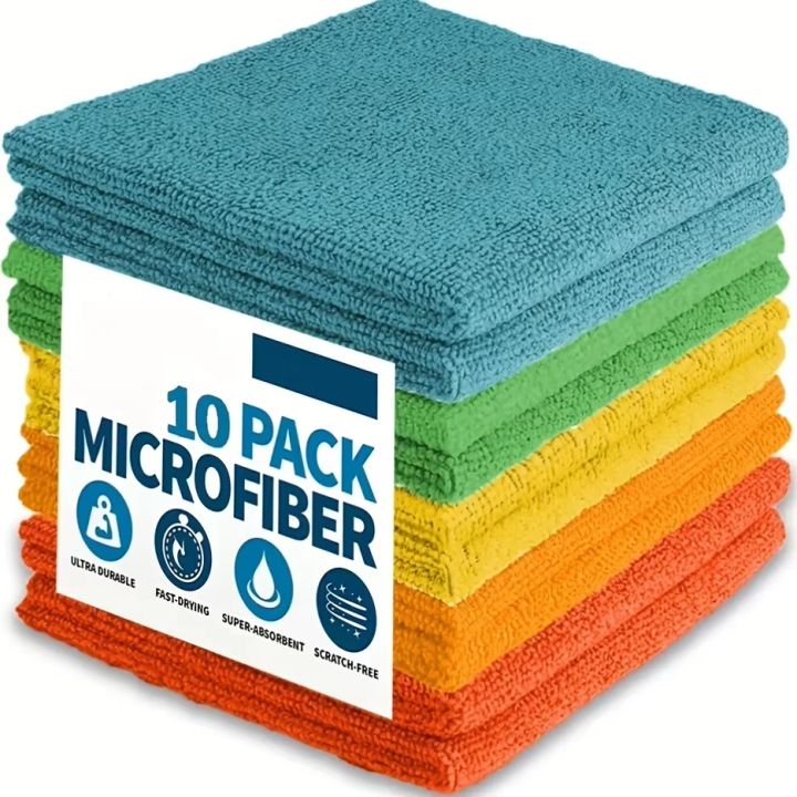 5/10/20pcs%20Kitchen%20Towel,%20Ultra-fine%20Fiber%20Light%20Gray%20Cleaning%20Cloth%20Set,%20Absorbent,%20Soft%20And%20Stain-removing%20Cloth%20-%20Image%204