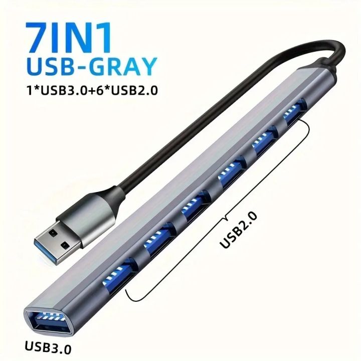 USB%20C%20Hub%20USB%20Hub%203.0,%20Aluminum%207%20in%201%20USB%20Extender,%20USB%20Splitter%20with%201%20X%20USB%203.0,%204%20X%20USB%202.0%20and%202%20X%20USB%20C%20Ports%20-%20Image%206