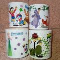 Kids Cartoon characters Plastic Mugs, Pure plastic, unbreakable, Good Quality. 