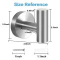 Towel Hook Brushed Nickel, SUS304 Stainless Steel Bathroom Towel Holder, Kitchen Shower Towel Hanger, Wall Mount.