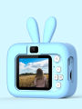Mini cartoon bunny rabbit HD dual camera, students can video game digital camera (with silicone cover). 