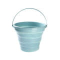 Large image: portable foldable 5L/10L water bucket for home use, non deformable folding handheld water bucket for splashing water. 