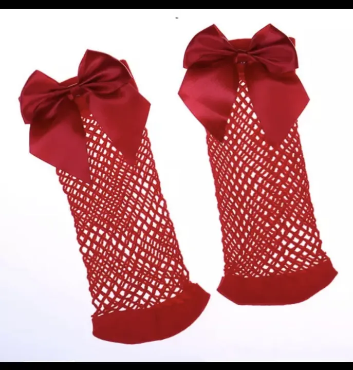 Stretchable%20Kids%20Fishnet%20Bow%20Socks%20-%20Free%20Size%20-%20Image%203