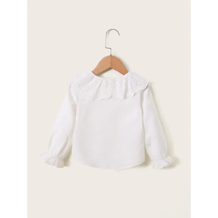 1-6%20Years%20Kids%20Girls%20Long%20Sleeve%20Top%20Lace%20Doll%20Collar%20Autumn%20Korean%20Style%20White%20Shirt%20Toddlers%20Girls%20Daily%20Versatile%20Clothes%20-%20Image%205