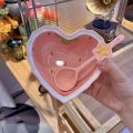 Strawberry Ramen Bowls and Spoons Creative Ceramics Anti-scald Instant Noodle Bowl Cute Strawberry Bowl Pretty Bowl. 
