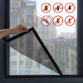 Black, Anti-Mosquito Window Screen, Self Adhesive Window Mosquito Net Summer Insect Proof Door, Mosquitonet for Windows. 