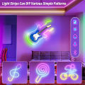 Neon Led Strip Light 5V RGBIC Neon Strip Lights 1M 2M 3M 5M Waterproof Flex Ribbon Led Tape for Room Wall Decor Music Sync. 