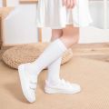 Knee High Socks Kids Boys Girls Long Tube Socks for School Uniform Children White Socks Harajuku Socks Long Student Black.