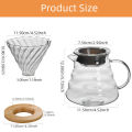 Glass Coffee Pot Set Sharing Pot Filter Free Paper Filter Cloud Pot American Drip Pot Reusable Coffee Utensils.