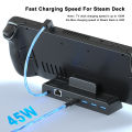 Steam Deck Docking Station TV Base Stand Hub Holder Dock USB C to RJ45 Ethernet 4K 60HZ HDMI-compatible Steam Deck Dock Console. 