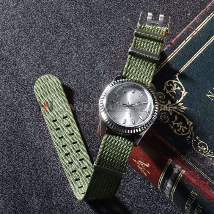 New%20Ribbed%20Nylon%20Watchband%2020mm%2022mm%20Watchband%20Accessories%20%20%20Braid%20Sport%20Double%20Holes%20Wristband%20Men's%20Women%20Bracelet%20-%20Image%202
