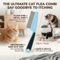 Hair Flea Lice Removal Brush StainlessSteel Comb Deworming Opening Knots Dog Cat Grooming Comb.