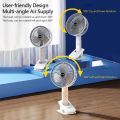 Super Portable Desk Fan USB Rechargeable Folding Cooling Fans Outdoor Camping Mini Wireless Fan 4-Speed Home Silent Ventilation Fan For dormitory office outdoor carrying. 