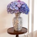 1PCS Hand-Painted Blue and White Porcelain Vase Elegant Home Decor for Living Room Entryway Desktop Flower Arrangement Display home decoration item.