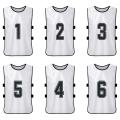 6/12PCS Kid's Football Pinnies Quick Dry Soccer Jersey Youth Sports Scrimmage Basketball Team Training Numbered Bibs Sports Vest.