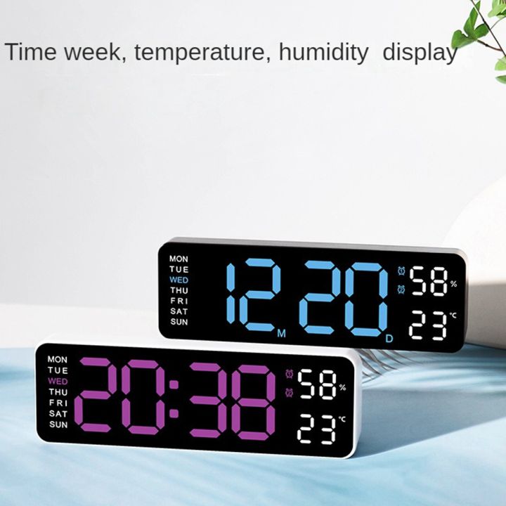 Large%20Digital%20Wall%20Clock%20Temperature%20and%20Humidity%20Week%20Display%20Brightness%20Adjustable%20Electronic%20LED%20Table%20Alarm%20Clock%2012/24H%20-%20Image%203
