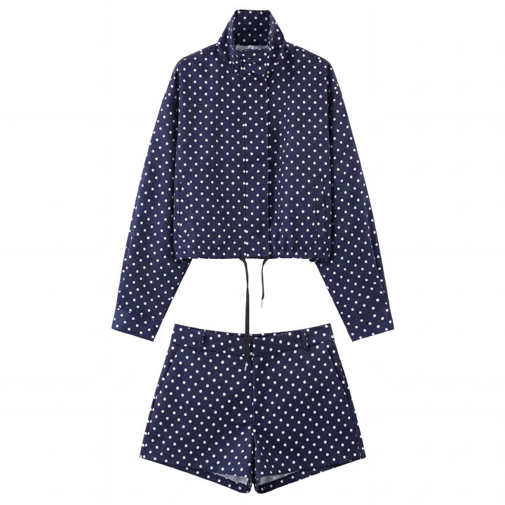 hh%20Women%20Trendy%20Polka%20Dot%20Two%20Piece%20Tracksuit%20Long%20Sleeve%20Crop%20Jacket%20&%20Shorts%20Set%20Casual%20High%20Street%20Summer%20Women%20Daily%20Outfit%20-%20Image%207