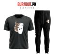 BURNOUT.PK NEW TRENDY SUMMER COLLECTION PRINTED TSHIRTS AND TROUSER TRACKSUIT FOR MENS. 