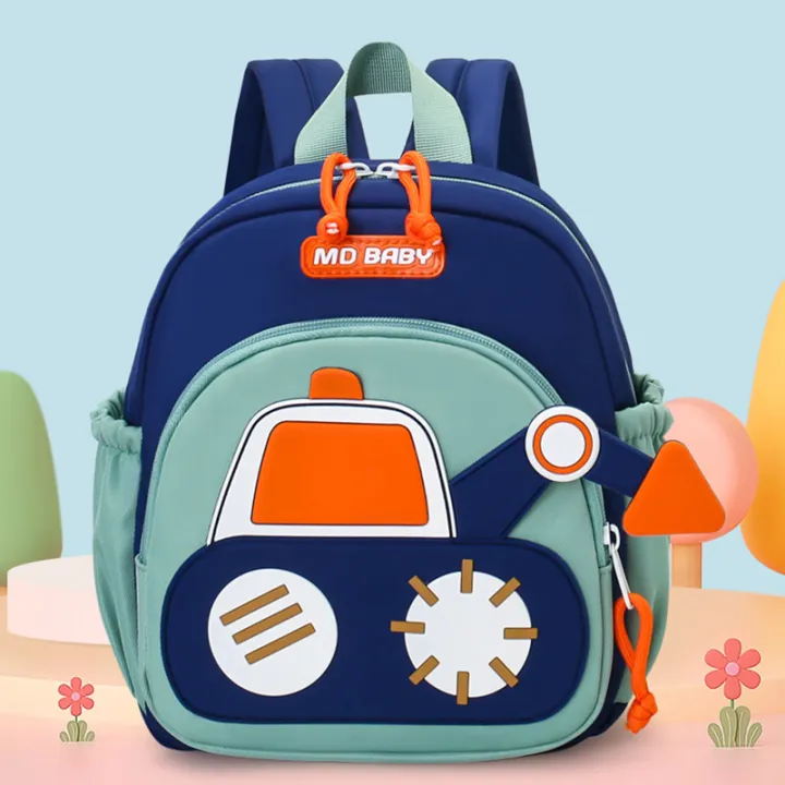 Cartoon%20Digger%20Truck%20Backpack%20for%20Boys%20Nursery%20School%20Dual%20Shoulder%20Bag%203-7%20Years%20Old%20School%20Bag%20Children's%20Soft%20Nylon%20Bag%20-%20Image%203