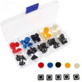 25Pcs 12*12*7.3MM Micro Switch Button Switch Momentary Tactile Push Button Switchs Circular 5 Colors Cap Kit DIY For Arduino. 