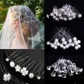 20pcs Bridal U-shaped Pin Metal Barrette Clip Hairpins Rhinestone Pearl Women Hair Accessories Wedding Hairstyle Design Tools. 