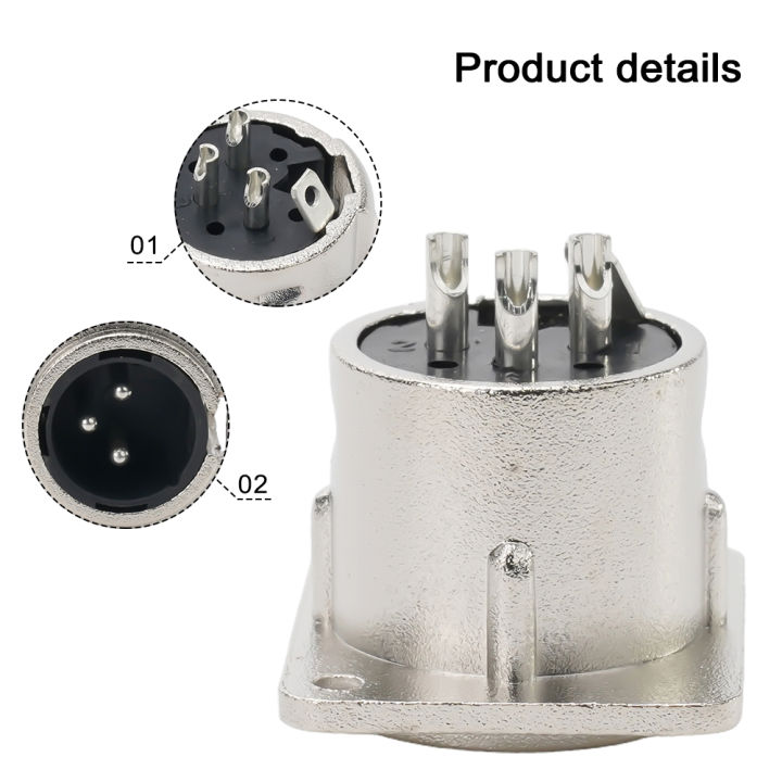 3Pin%20XLR%20Socket%20Male%20Female%20Panel%20Mount%20Chassis%20Socket%20Mic%20Jack%20Audio%20Connector%20With%20Solder%20Terminals%20For%20Patch%20Bay%20Snake%20Cabl%20-%20Image%202